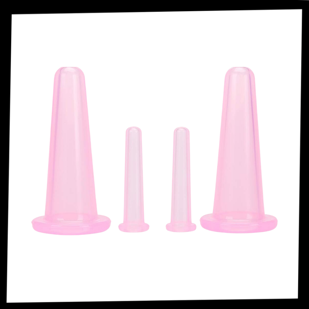 4 ventouses en silicone pour massage facial
