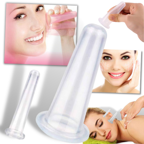4 ventouses en silicone pour massage facial