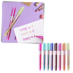 Lot de 8 marqueurs double  ligne