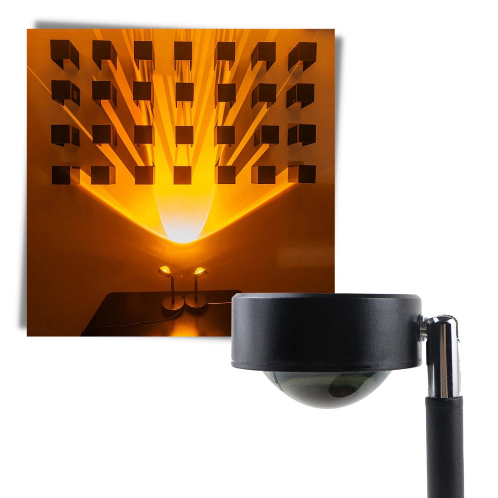 Lampe de bureau avec projecteur de lumière colorée LED