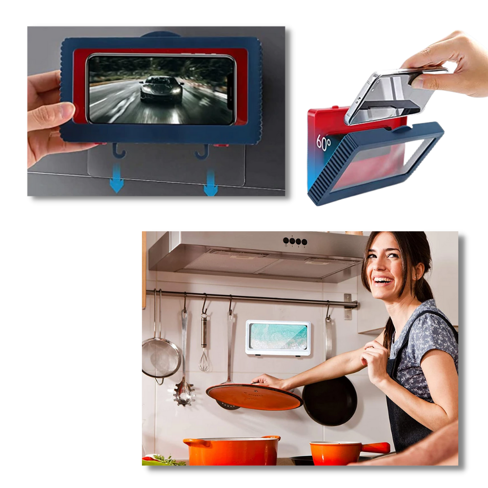 Support mural étanche pour téléphone