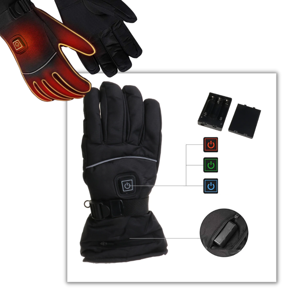 Gants chauffants électriques d'hiver