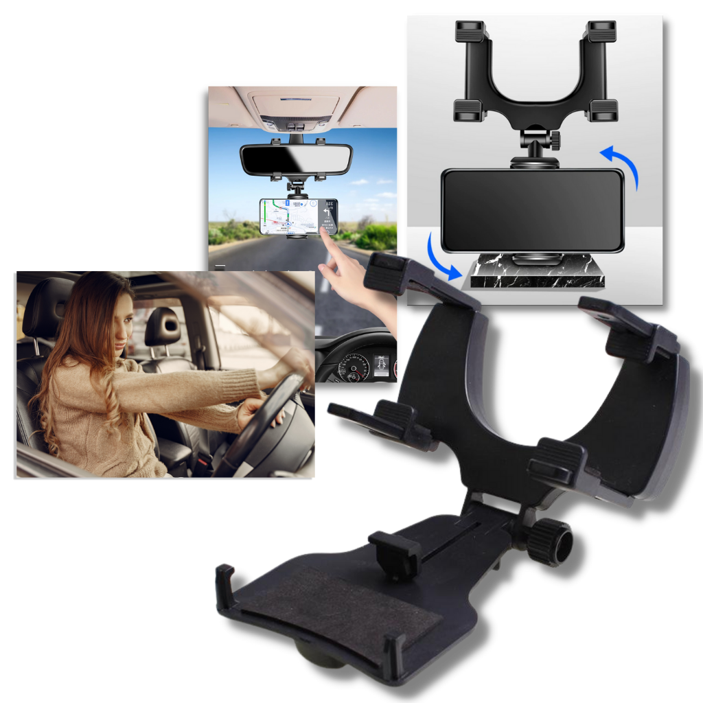 Support de téléphone pour rétroviseur de voiture