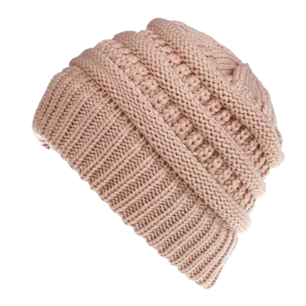 Bonnet à trou pour queue de cheval et chignon