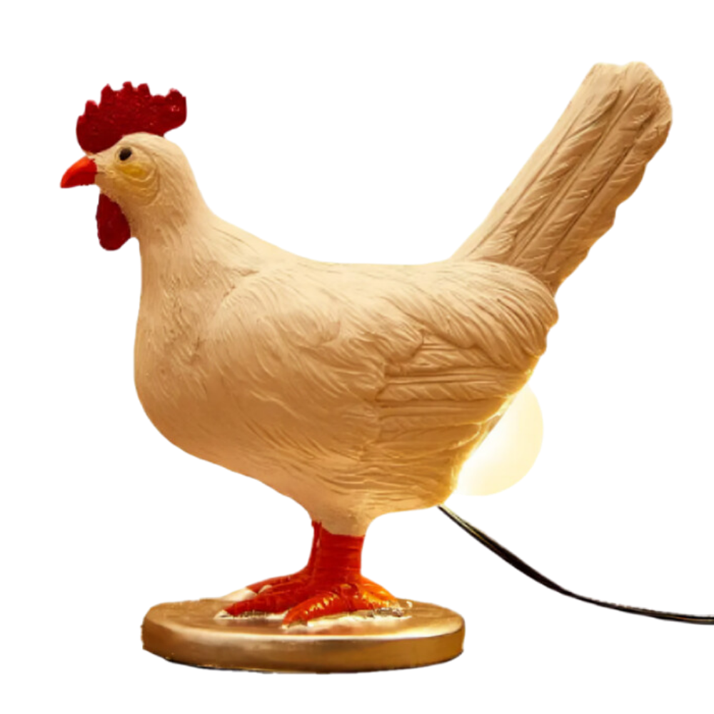 Lampe douce en forme de poule