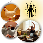 Lampe douce en forme de poule