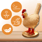 Lampe douce en forme de poule