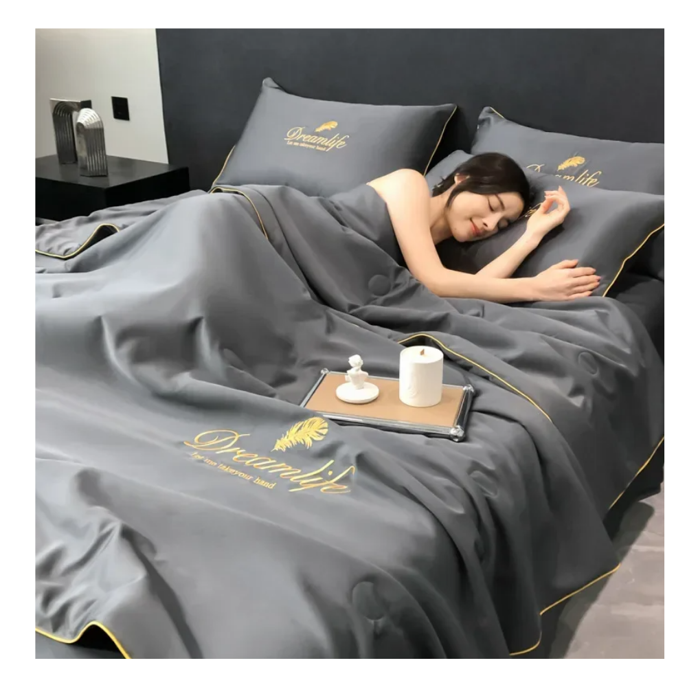 Housse de couette en soie glacée douce