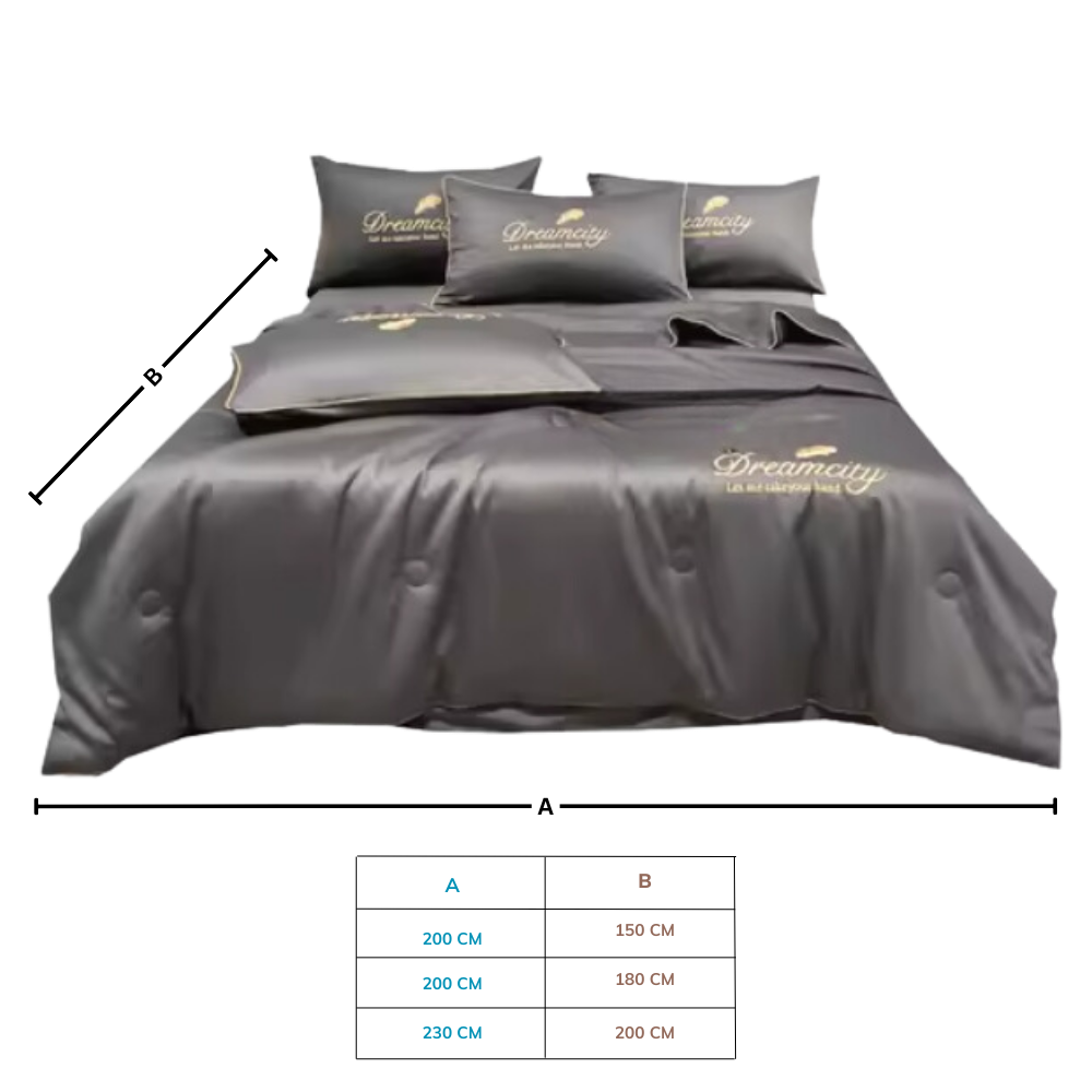 Housse de couette en soie glacée douce