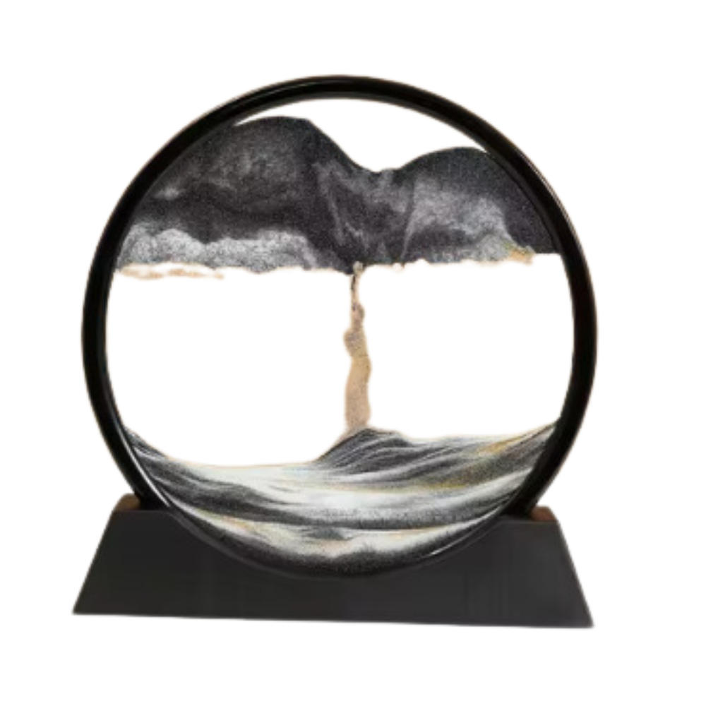 Image d'art de sable en mouvement dynamique