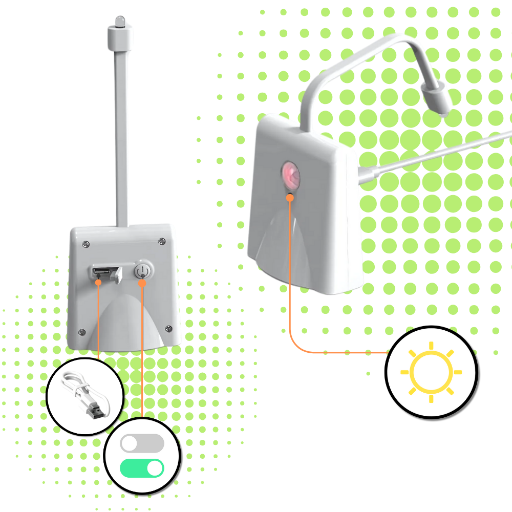 Lampe de toilette à détection de mouvement