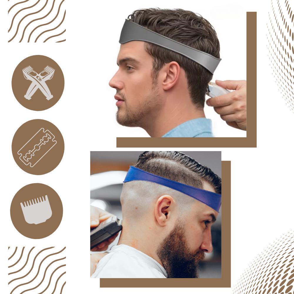 1x Bande Élastique Incurvée Coupe Cheveux Dégradé