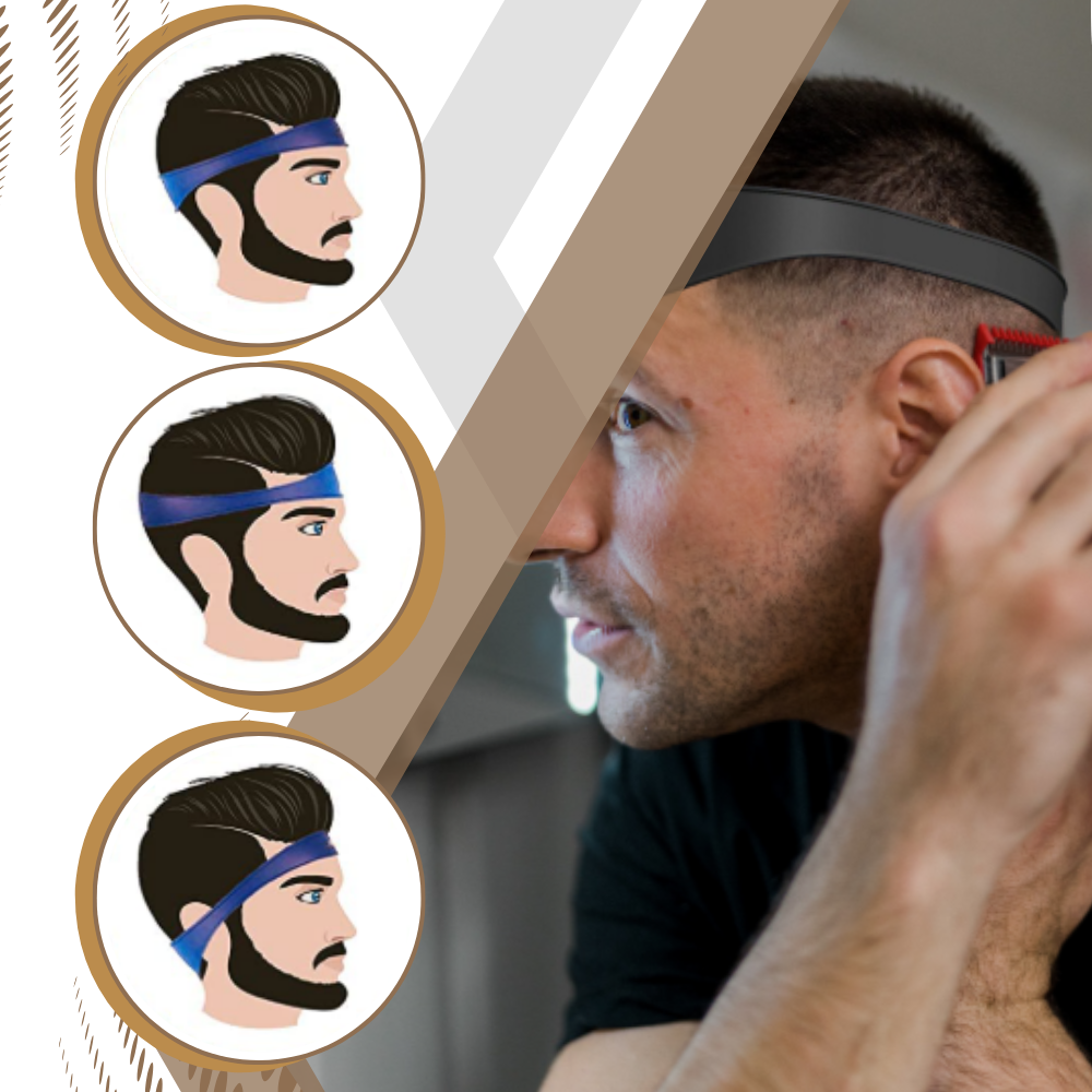 1x Bande Élastique Incurvée Coupe Cheveux Dégradé