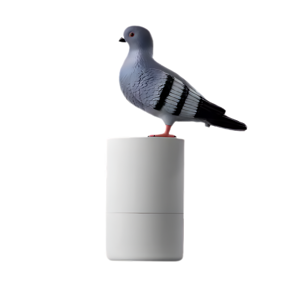 Distributeur de savon automatique en forme de pigeon