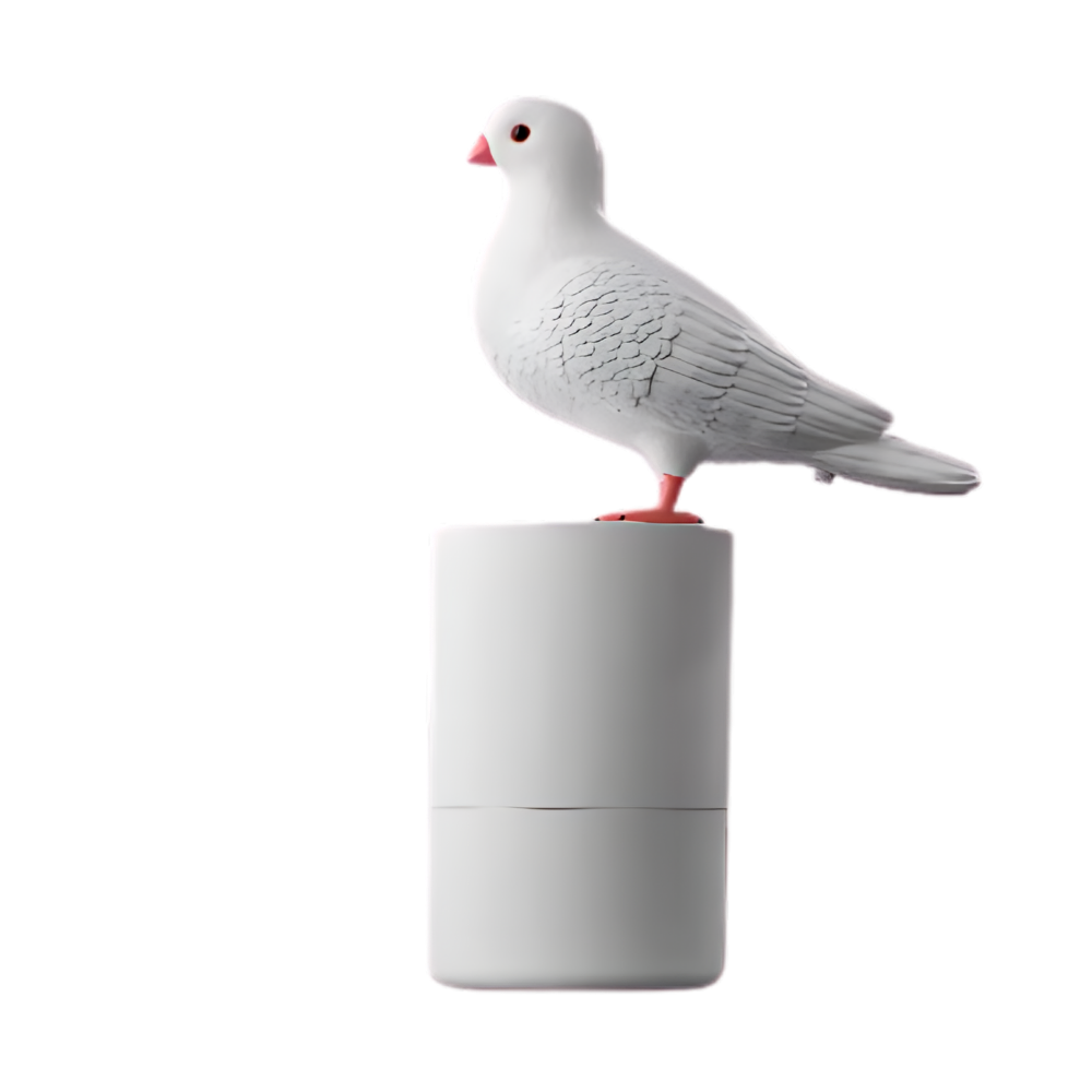 Distributeur de savon automatique en forme de pigeon