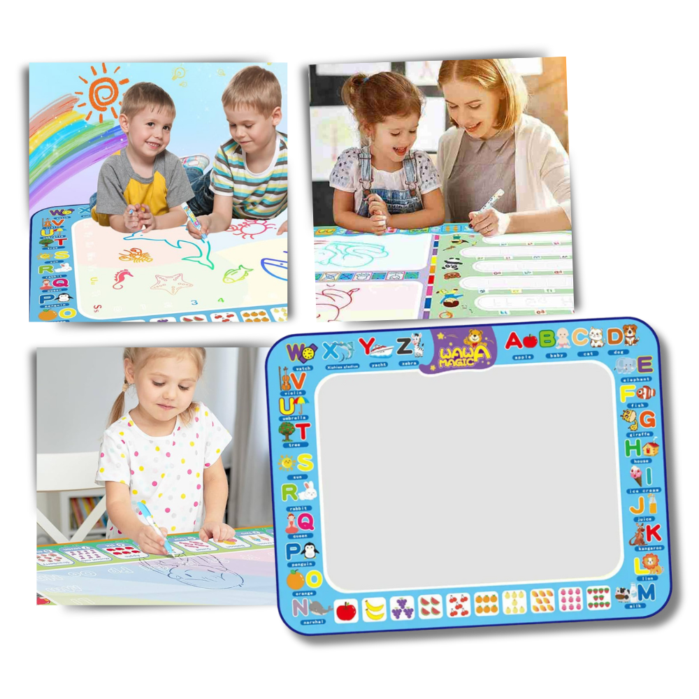 Tapis de gribouillage stimulant à l'eau