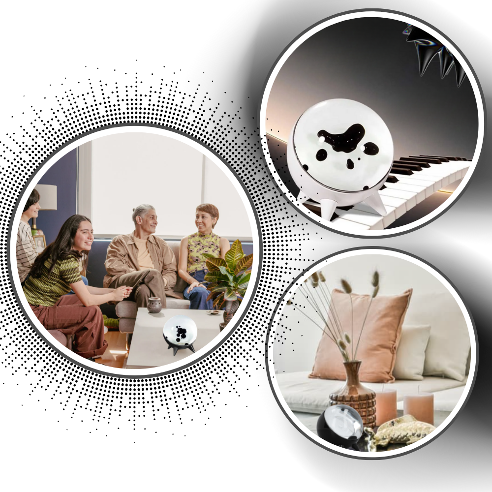 Enceinte magnétique à ferrofluide dansant