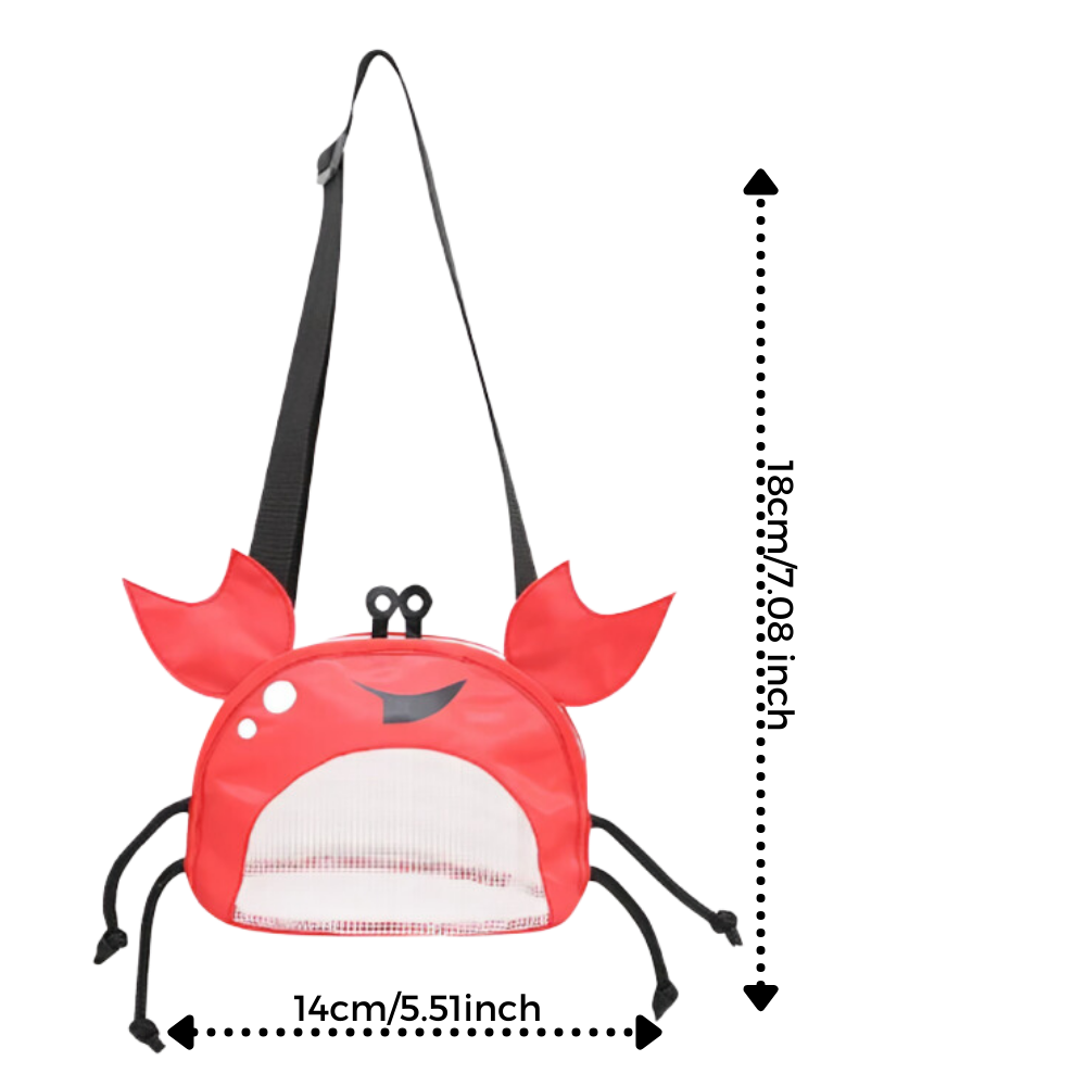 Sac de plage imperméable pour enfant en forme de crabe
