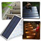Lampes solaires étanches pour escaliers